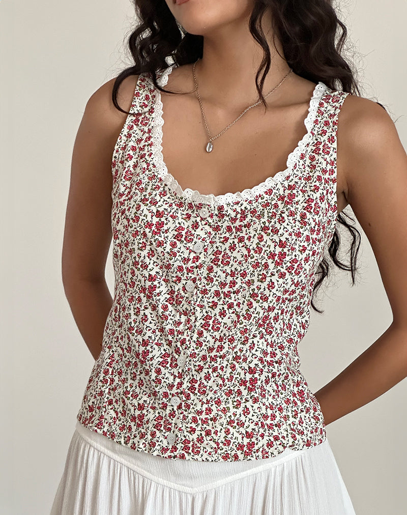 Afbeelding van Grodita Vest Top in Pretty Ditsy