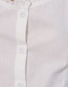  Popeline wit met broderie