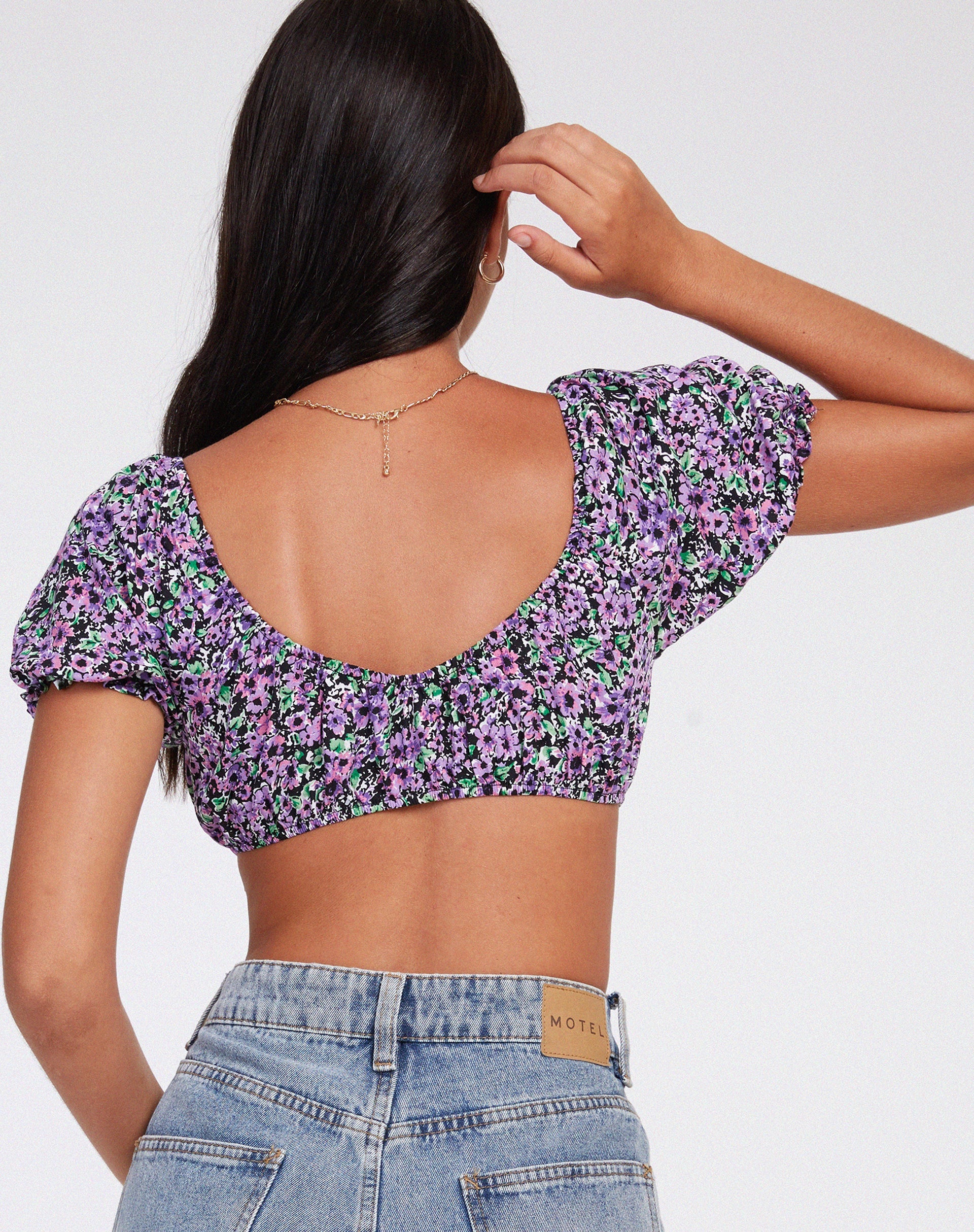 Afbeelding van Haenji Crop Top in Lila Bloesem