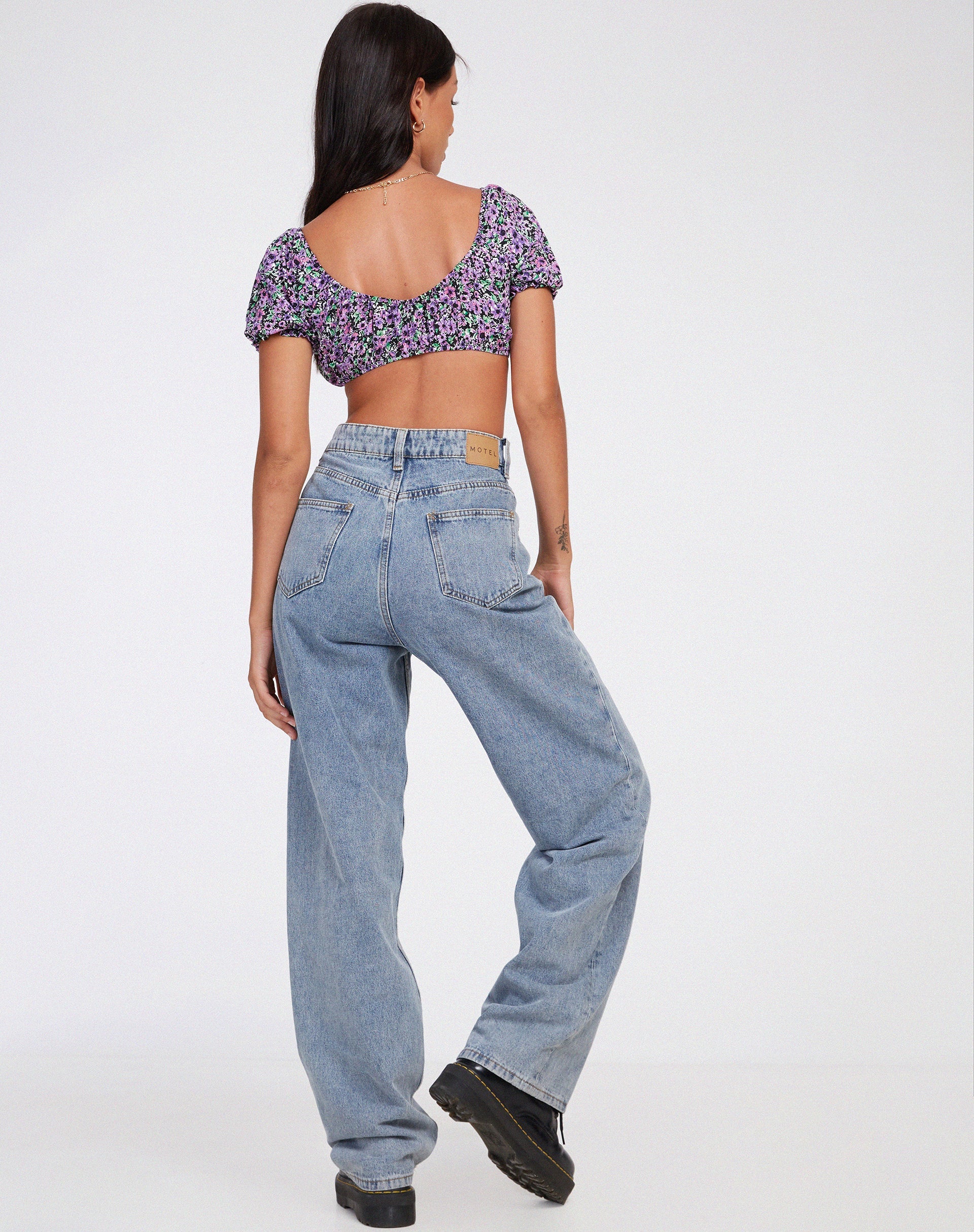 Afbeelding van Haenji Crop Top in Lila Bloesem
