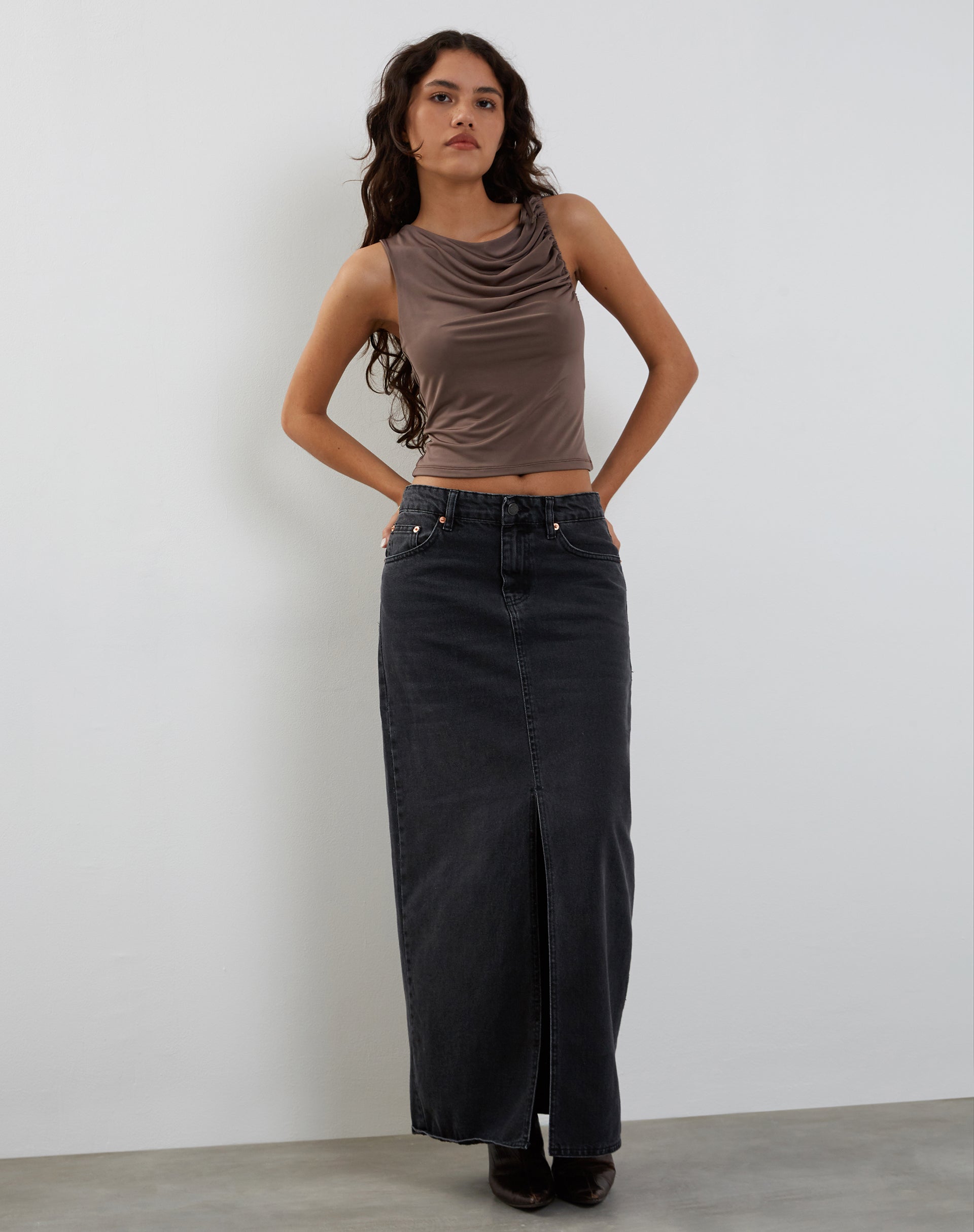 Afbeelding van Hagne Vest Top in Mocca