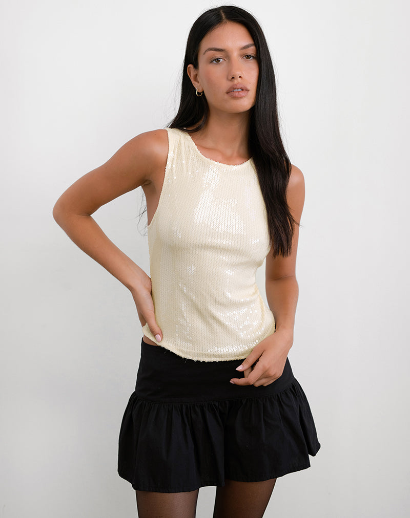 Afbeelding van Hala Top in Nude Helder Getinte Disc