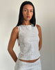 Afbeelding van Hala Top in Zilver Chroom Drape Mini Pailletten