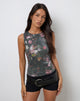 Afbeelding van Hala Vest Top in Pailletten Vintage Bloem
