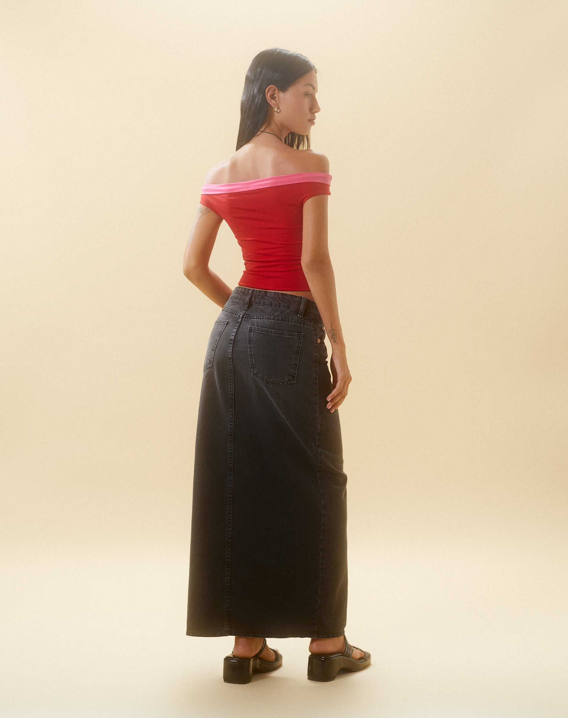 Afbeelding van Halle Bardot Top in Rood Roze
