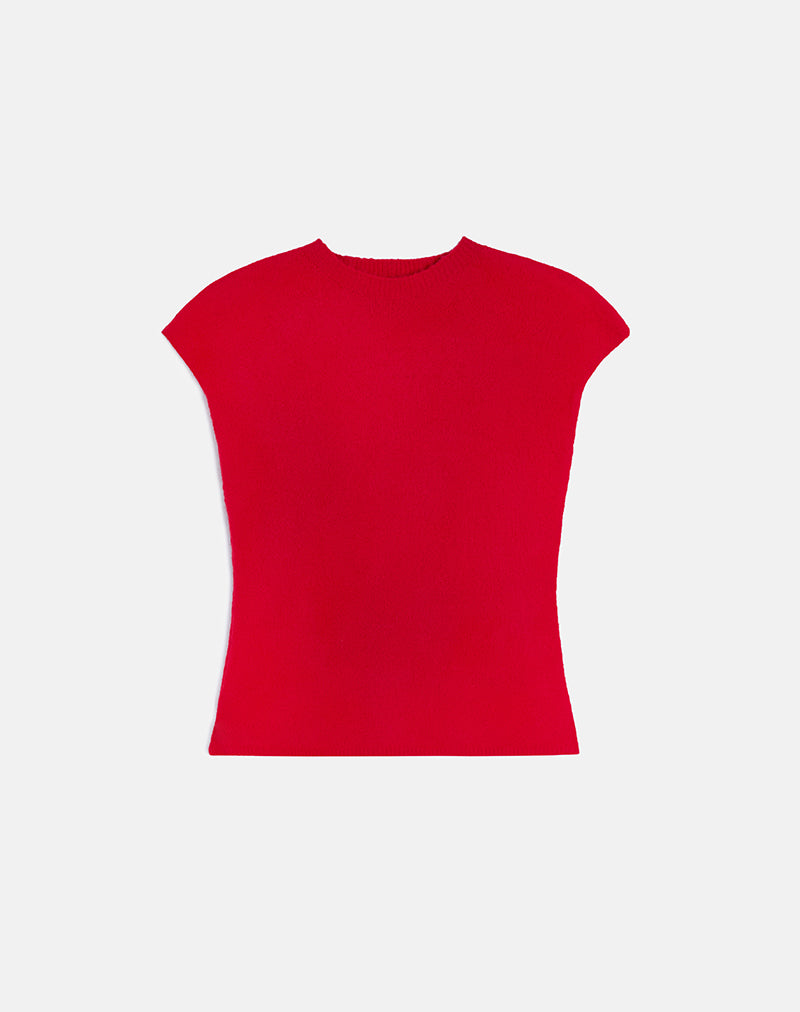 Afbeelding van Hanuva Top in Gebreid Rood
