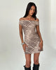 Afbeelding van Hari Mini-jurk in Mesh Wild Animal Neutral