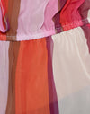 Roze chiffon geverfde streep