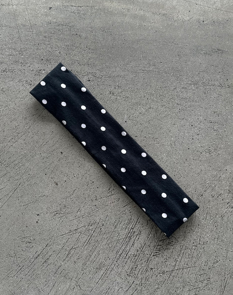 Afbeelding van Hoofdband in Polka Zwart