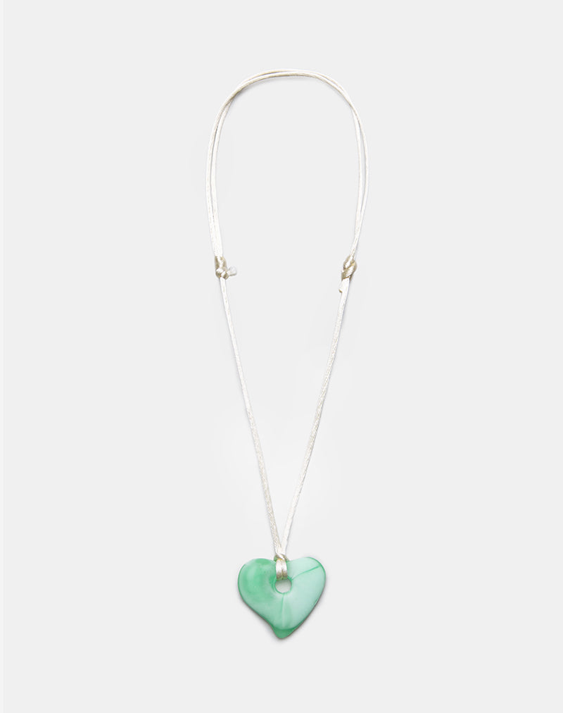 Hart ketting in hars groen