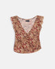 Afbeelding van Heidi Wrap Top in Chiffon Rusty Flower