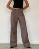 Afbeelding van Helsa broek met lage taille in donkerbruin Tailoring