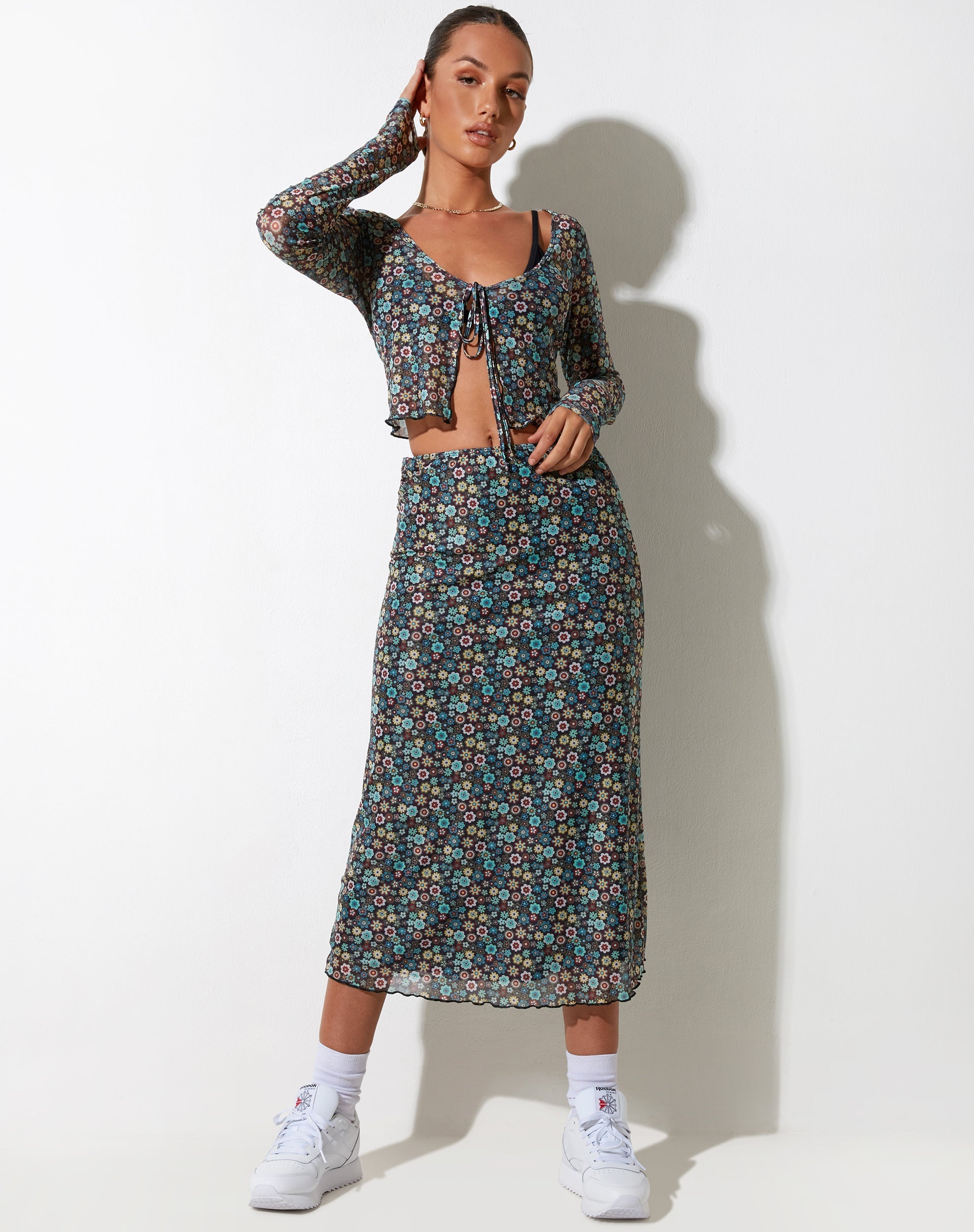 Afbeelding van Lassie Maxi rok in Folk Floral