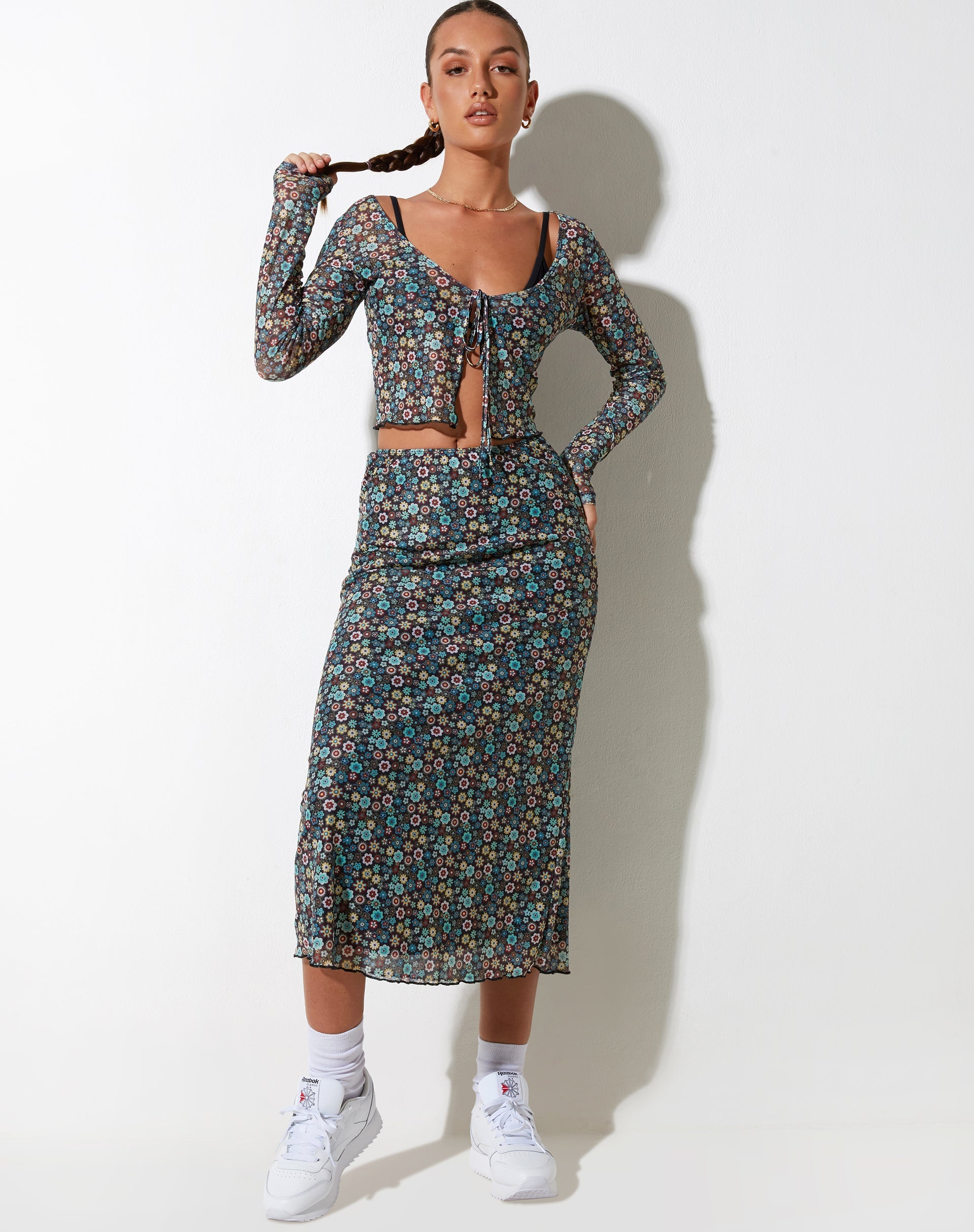 Afbeelding van Lassie Maxi rok in Folk Floral
