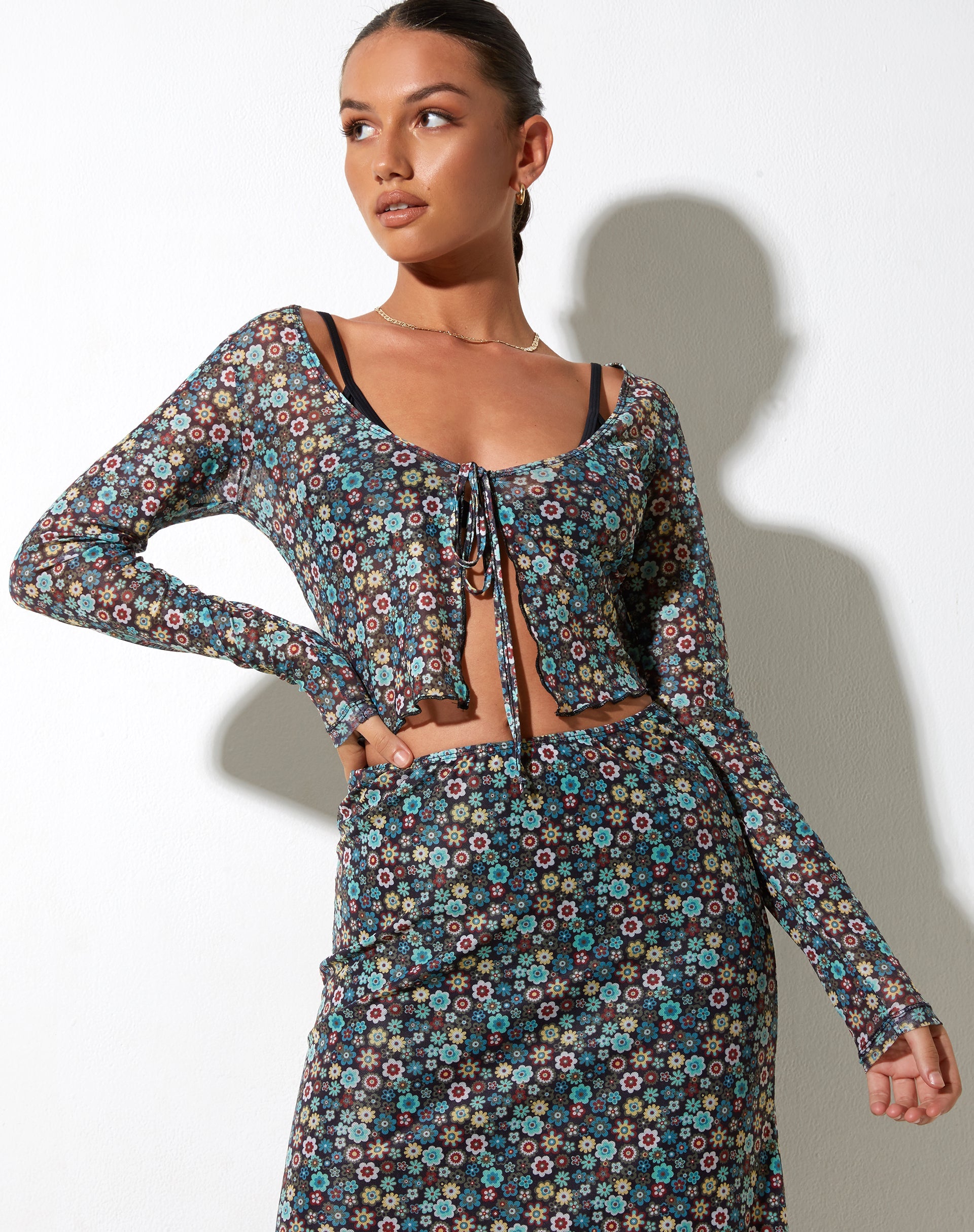 Afbeelding van Lassie Maxi rok in Folk Floral