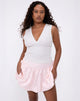 Afbeelding van Kiyowo Puffball Mini Rok in Licht Roze