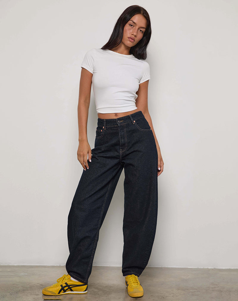Afbeelding van High Rise Barrel Jean in Indigo