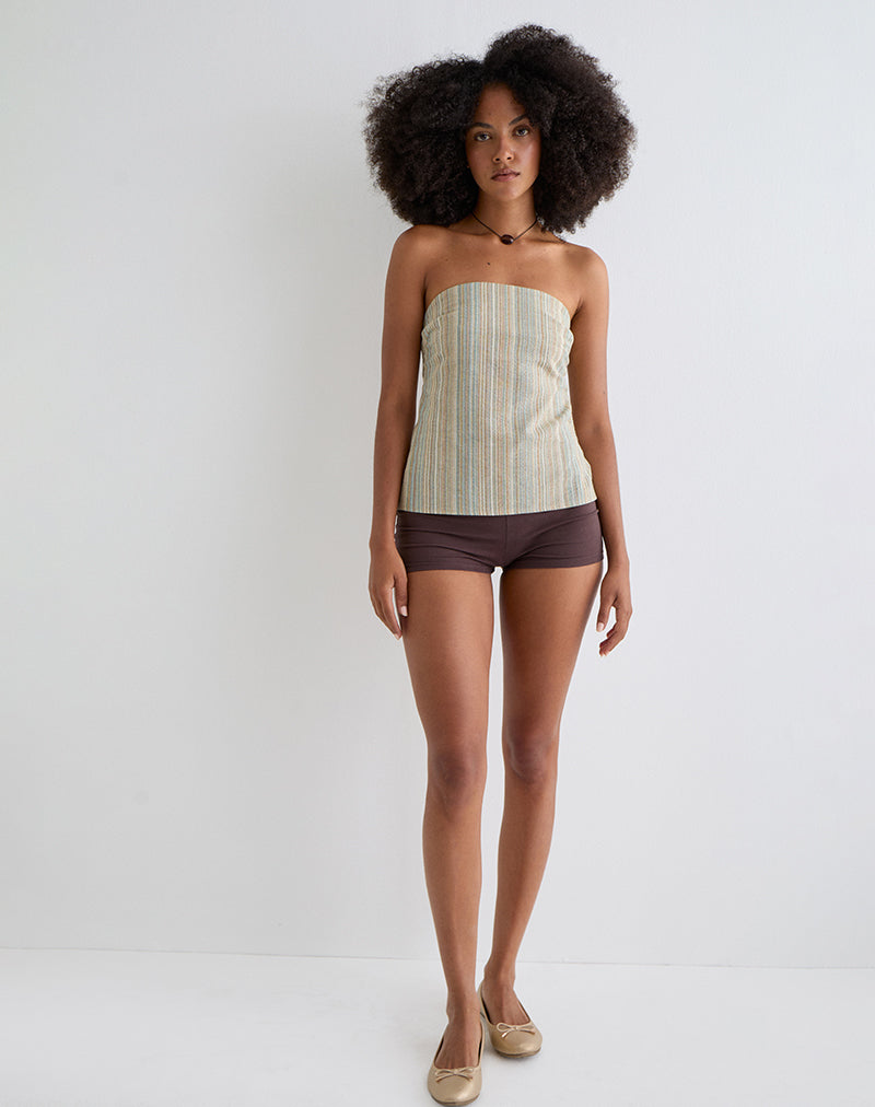 Afbeelding van Hisana Bandeau Top in Stripe Geel