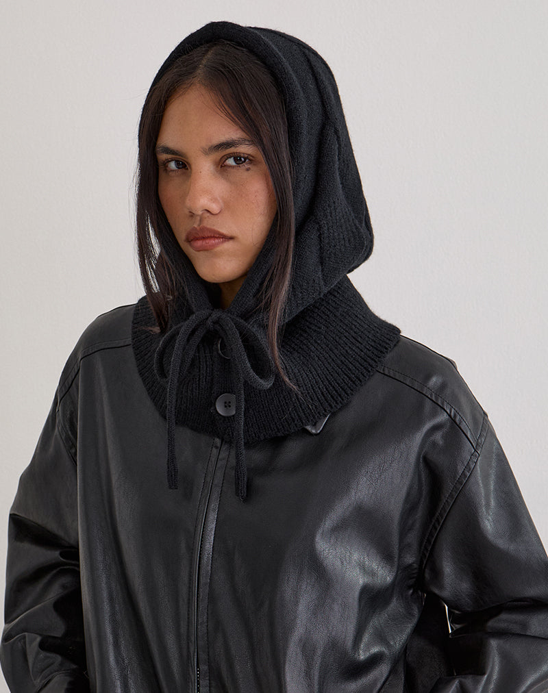 Afbeelding van Kapmuts in gebreid zwart