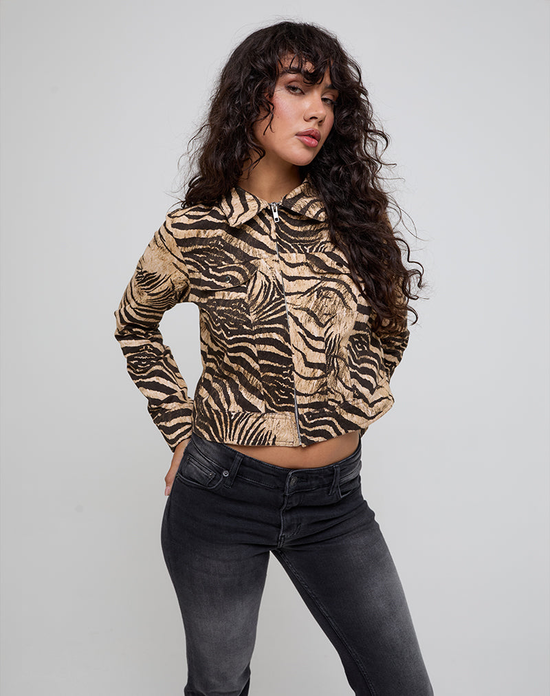 Hoshi jas met wilde dierenprint