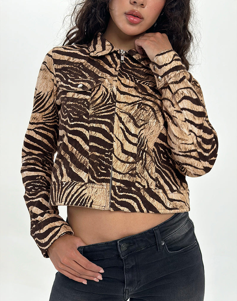 Hoshi jas met wilde dierenprint