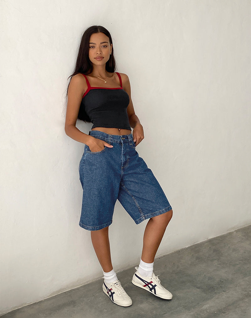 Afbeelding van Low Rise Skater Shorts in Core Blue Stone