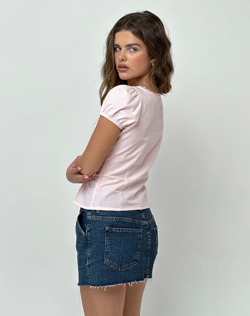 Afbeelding van Ilias Corset Top in Popeline Lichtroze