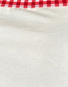 Off White Rood Gingham Binding