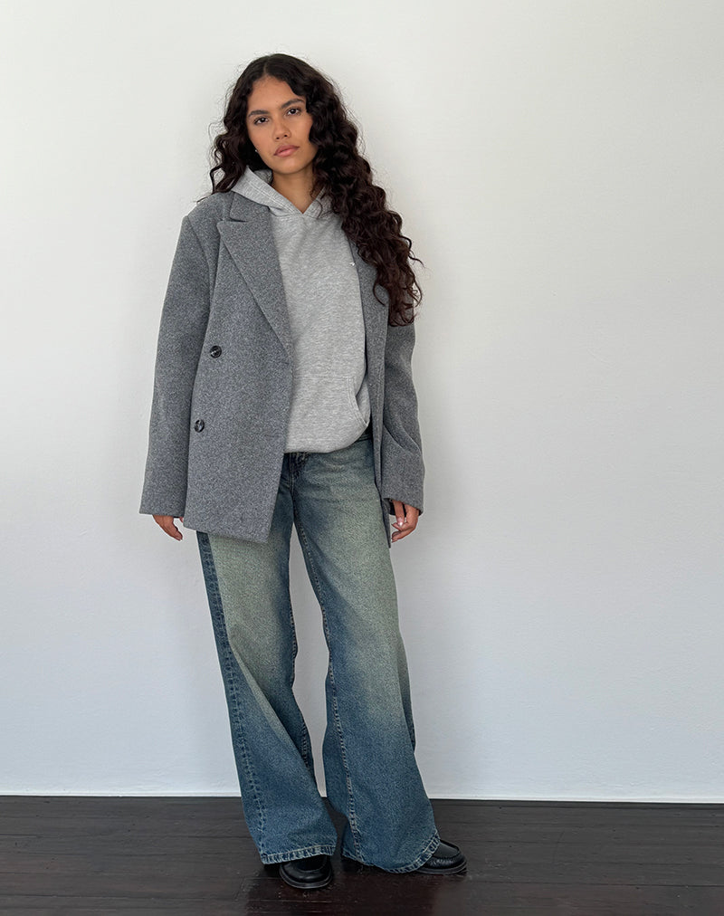 Afbeelding van Binaiya oversized wollen blazer in grijs