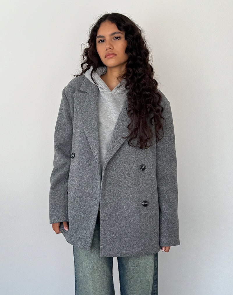 Afbeelding van Binaiya oversized wollen blazer in grijs