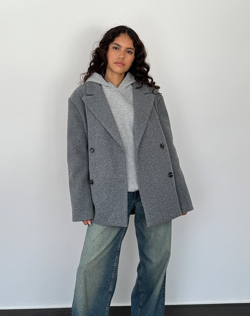 Binaiya oversized blazer in grijs