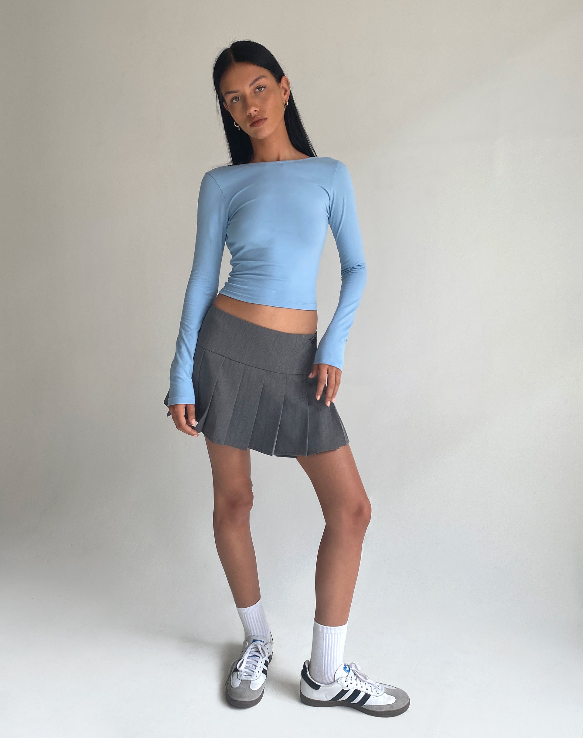 Afbeelding van Xiabon Lange Mouw Top in Nantucket Blue