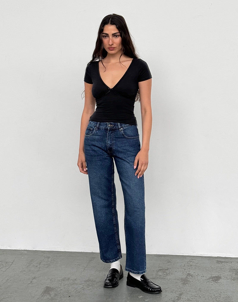 Afbeelding van Low Rise Awkward Parallel Jeans in Mid Blue Used