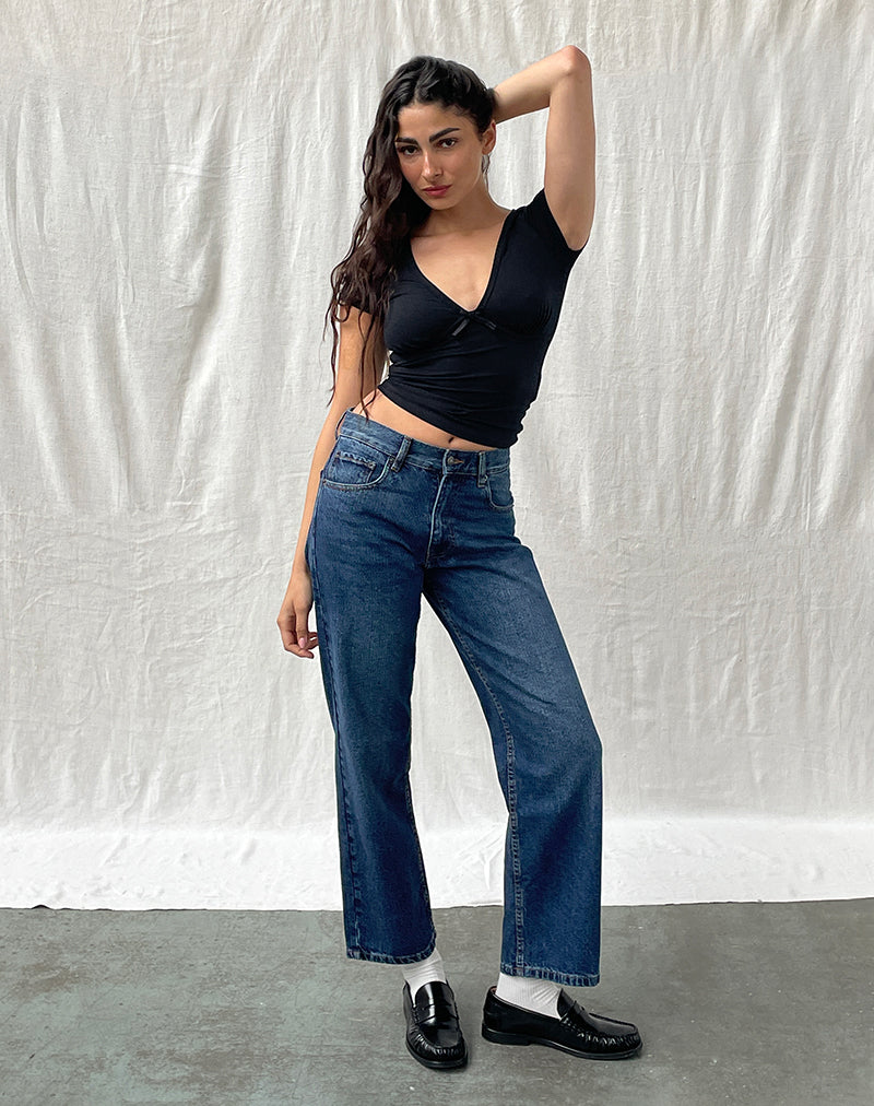 Afbeelding van Low Rise Awkward Parallel Jeans in Mid Blue Used