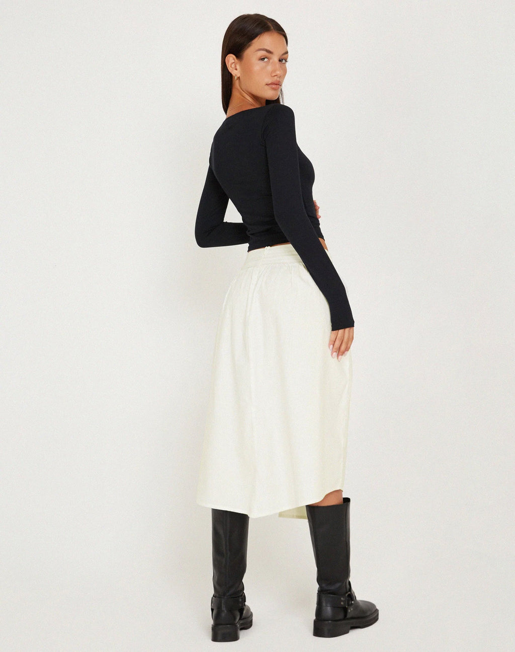 India Midi rok in wit