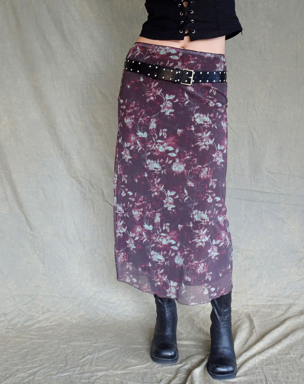 Lassie Maxi rok in botanisch bloemig bruin