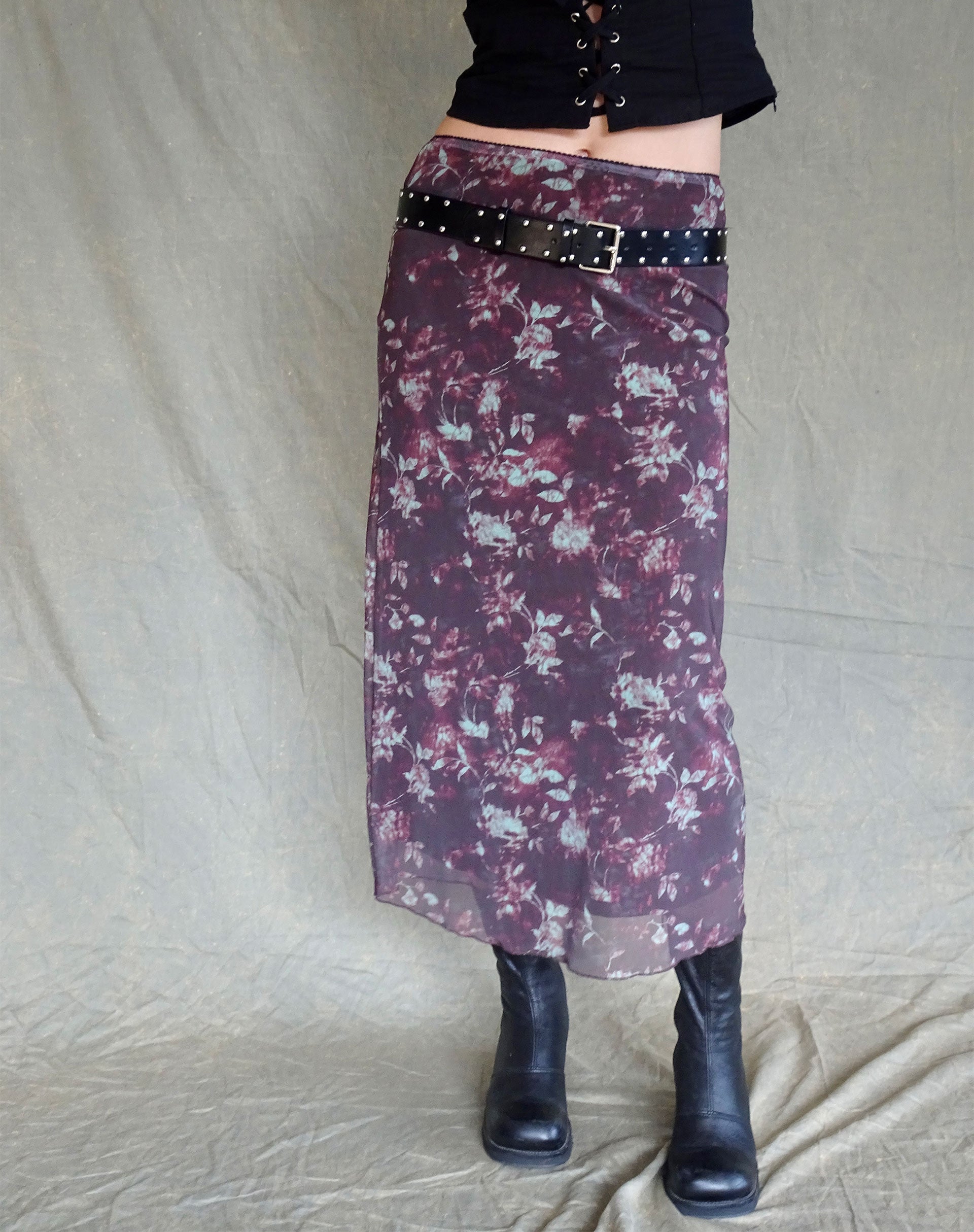 Afbeelding van Lassie Maxi Rok in Botanisch Bloemig Bruin