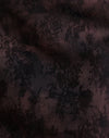 Jacquard donkerpaars gebloemd