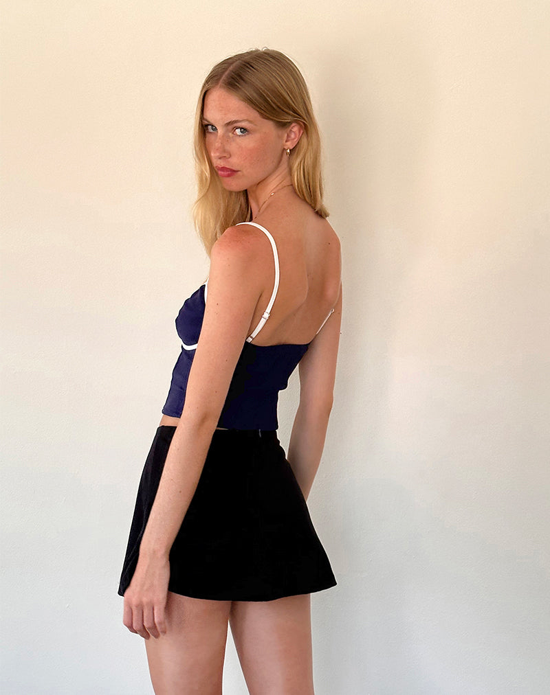 Afbeelding van Insa Getailleerde Cami Top in Navy