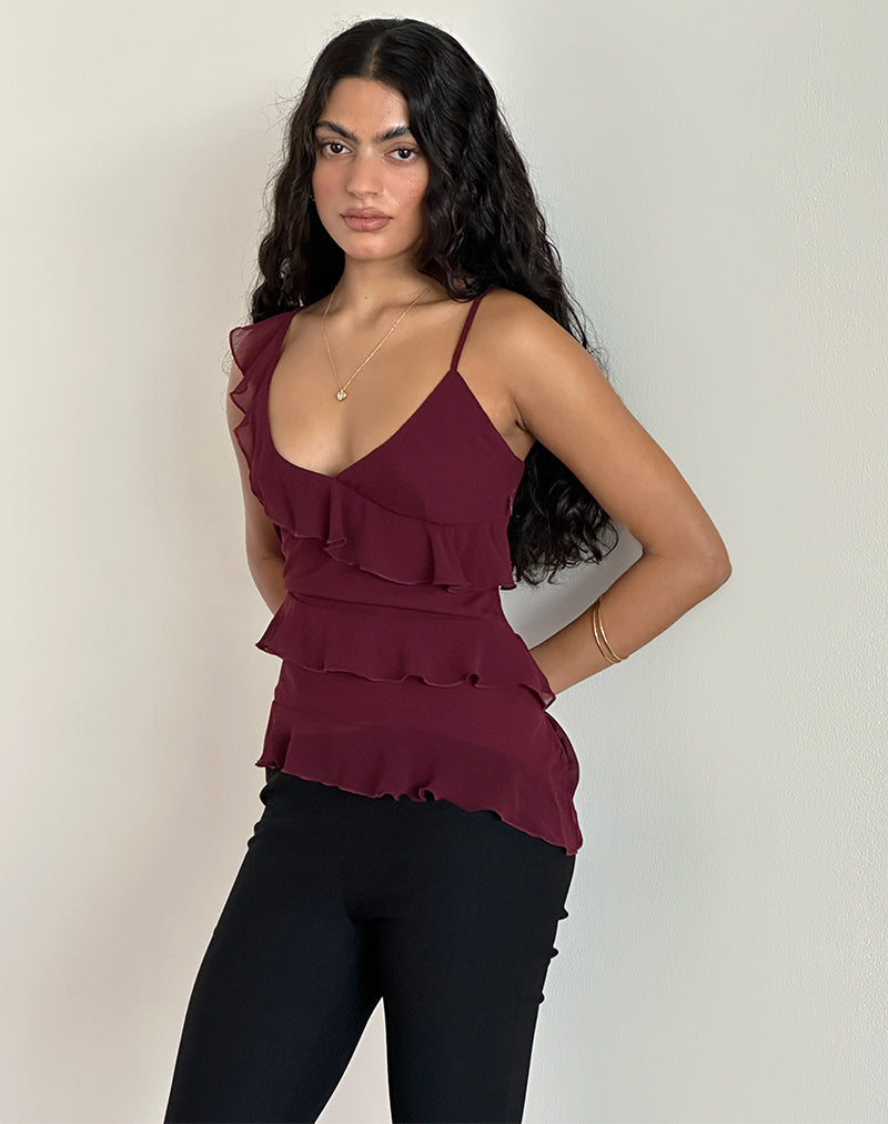 Afbeelding van Irani Top in Ruby Wine