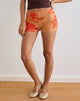 Afbeelding van Istora Short in aquarel Hibiscus Oranje