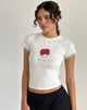 Afbeelding van Izzy Top in Off White 'Dont Bug Me'.