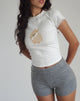 Afbeelding van Izzy Top in Off White met Konijnenprint