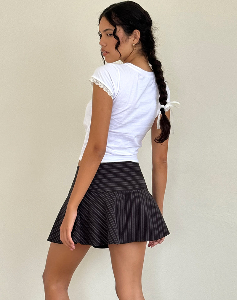 Afbeelding van Izzy Top in Wit Strawberry Girl Script