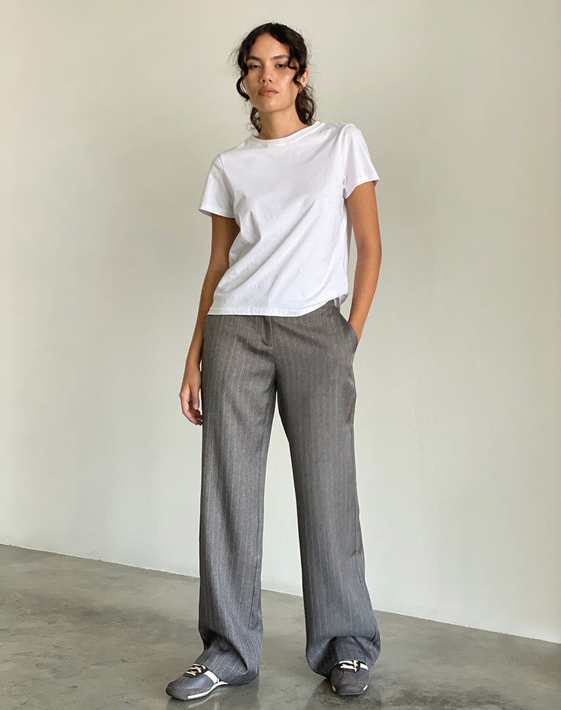 Afbeelding van Jaliba Slimme broek in grijs krijtstreep Tailoring