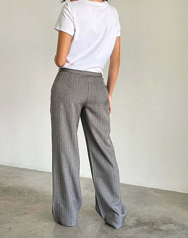 Afbeelding van Jaliba Slimme broek in grijs krijtstreep Tailoring