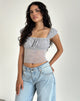 Afbeelding van Jamet Top in Flock Chic Petals Grijs