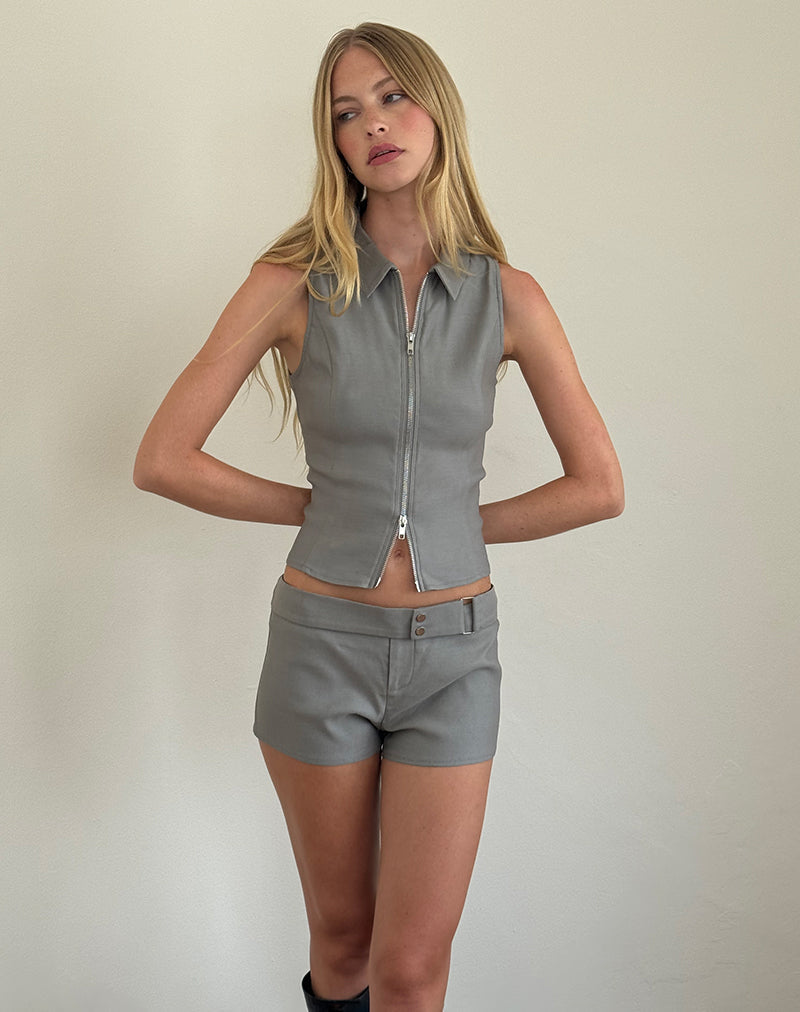 Afbeelding van Jarli Hot Pants in Stretch Tailoring Grijs