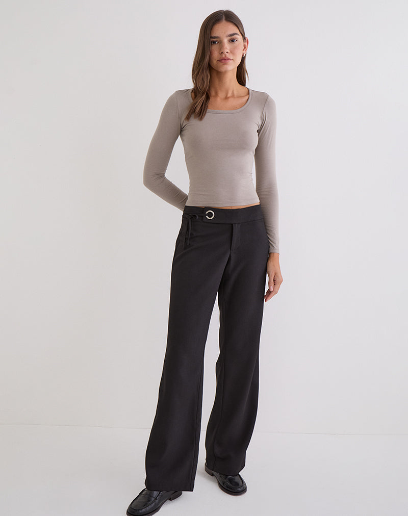 Afbeelding van Janana-top met lange mouwen in katoen Moon Rock