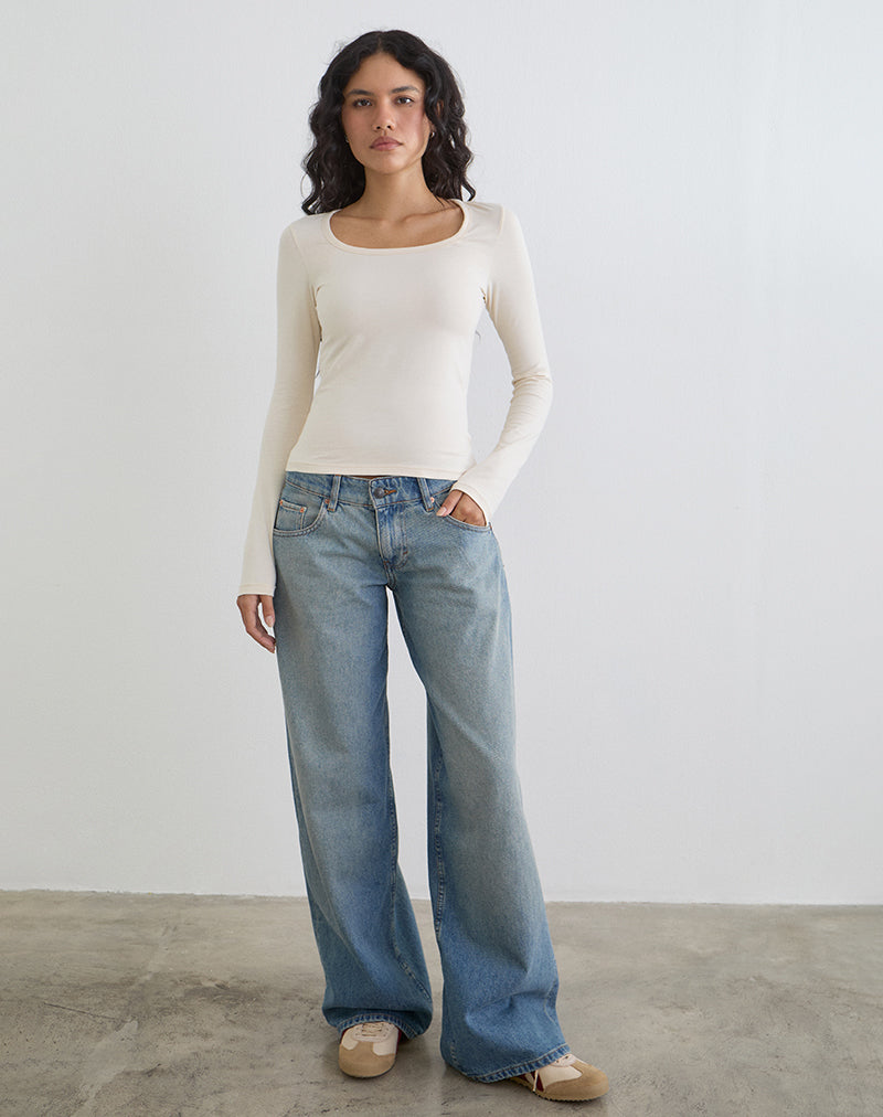 Afbeelding van Janana-top met lange mouwen in katoen Tofu